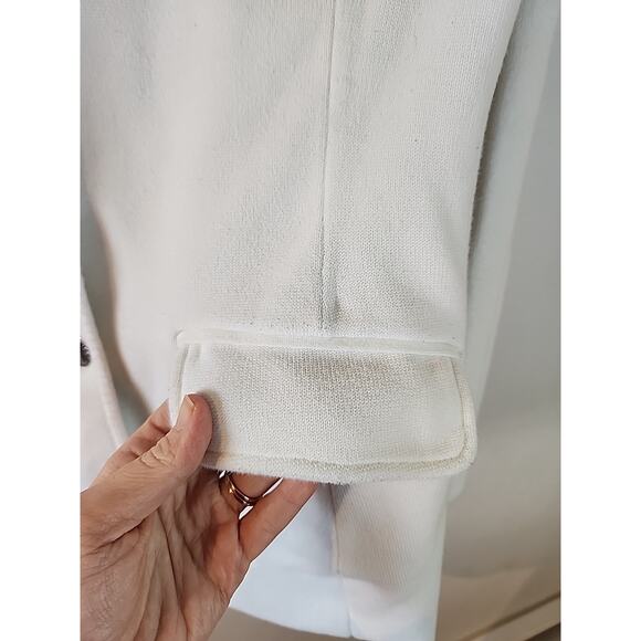 Lauren Ralph Lauren Women’s WhiteSolid 3 Button Blazer Jacket Blue Size Medium S - Picture 3 of 5